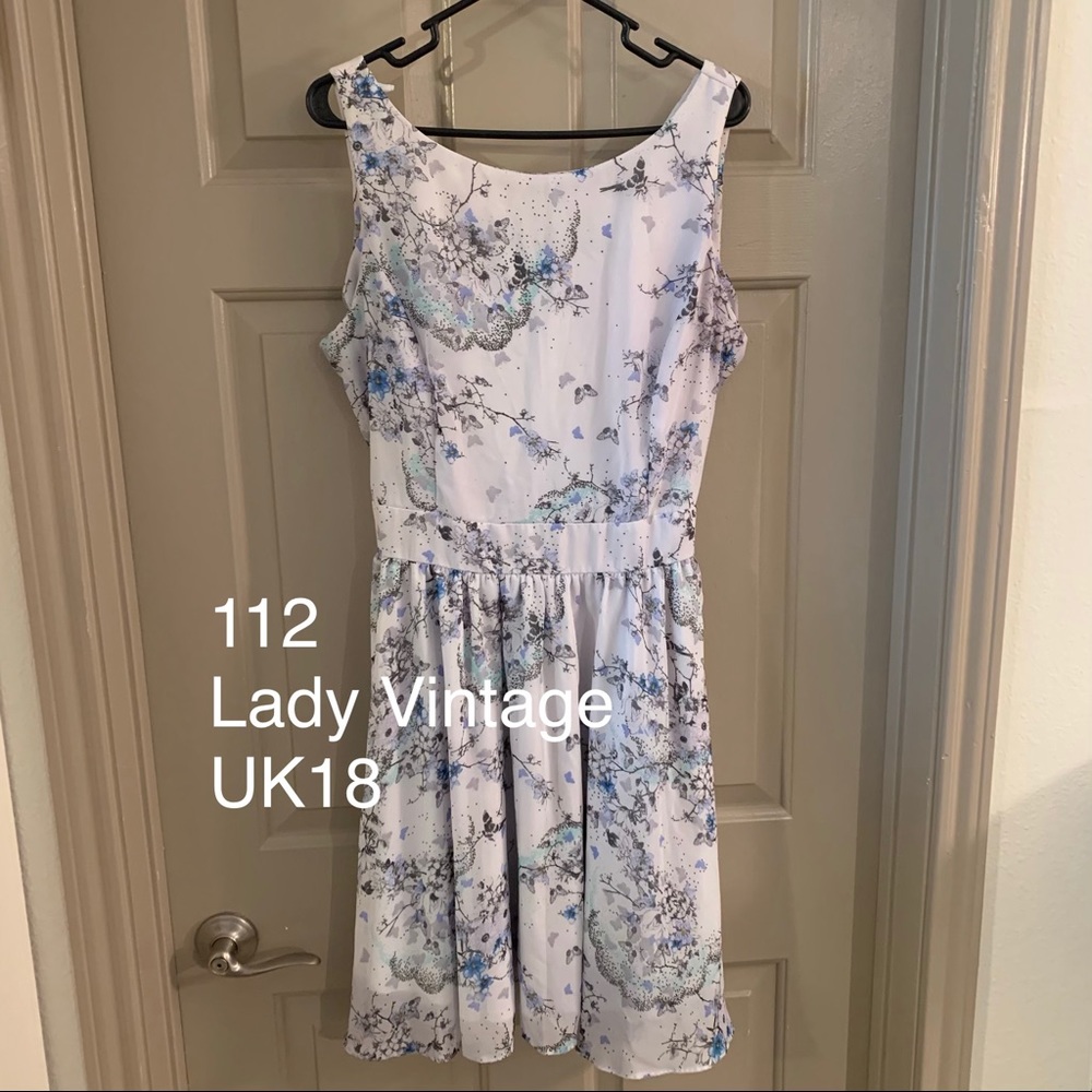 Lady Vintage - Blue floral dress